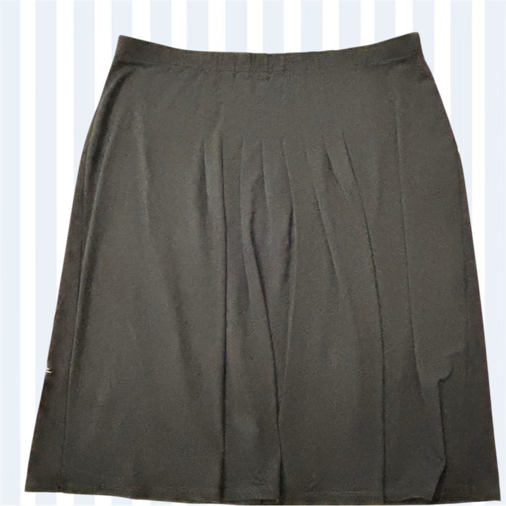 J. Jill Black Pleated Knee-Length A-Line Skirt